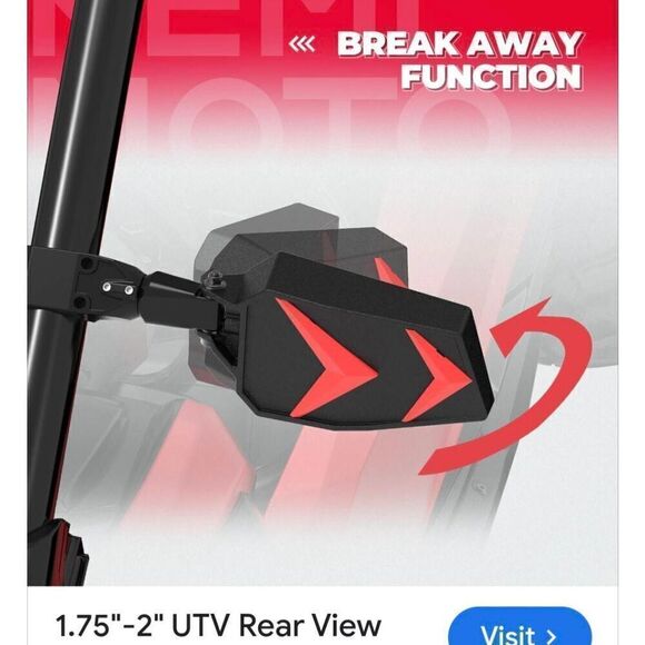 Kemi moto universal side mirror w/ color change arrows. Use w/ any off road,boat - Picture 3 of 10